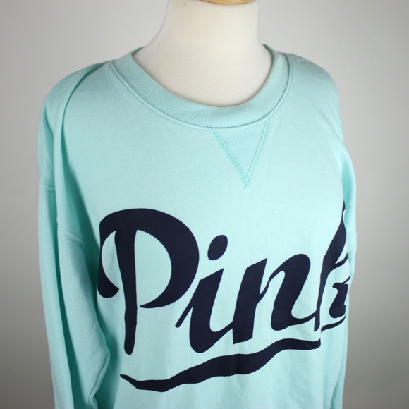 VICTORIA’S SECRET Teal Crewneck Sweatshirt MEDIUM - Picture 2 of 6